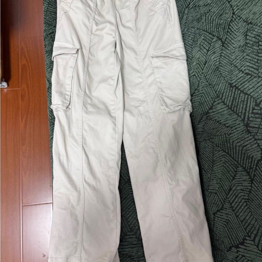 Men's Casual Cream Cargo Joggers